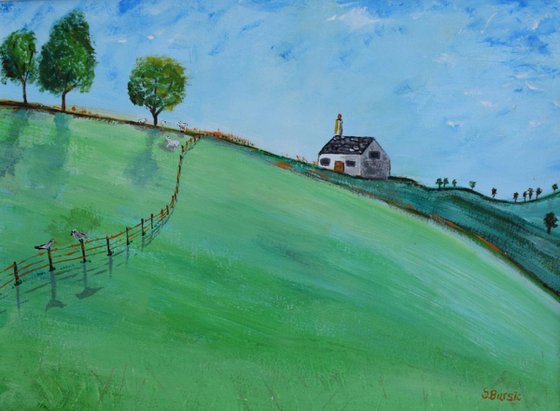 Cottage on Hill at Farm