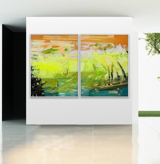 Waiting For Big Wave / Diptych