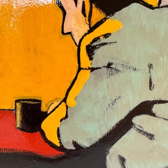 Painting "Man Sitting Alone"