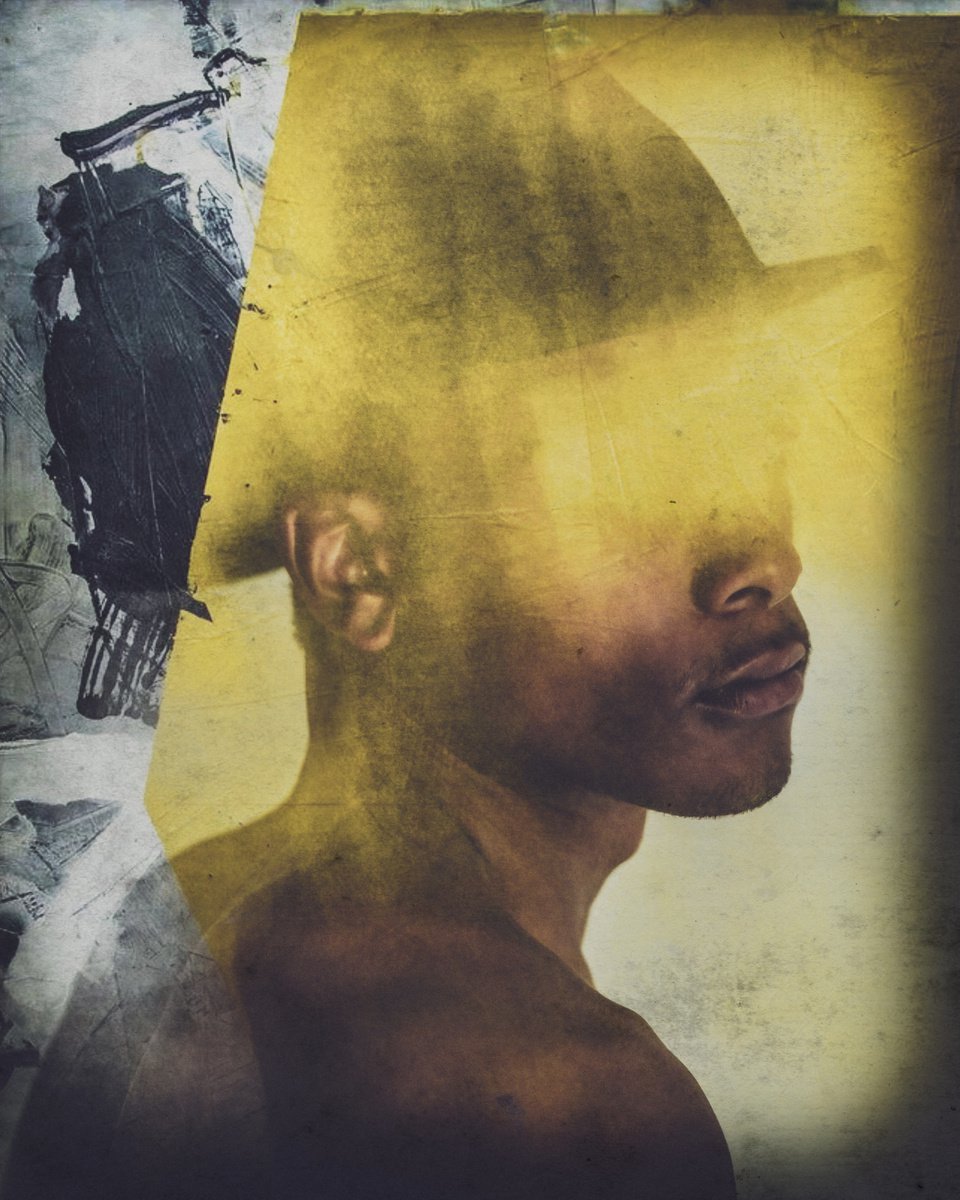 Art Color Face Vol. 58 - Yellow day 3. Art portrait on canvas by Elmira Namazova