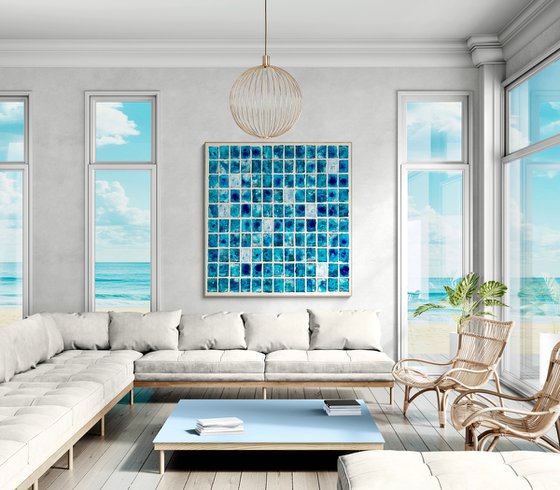 Abstraction blue white No. 2225