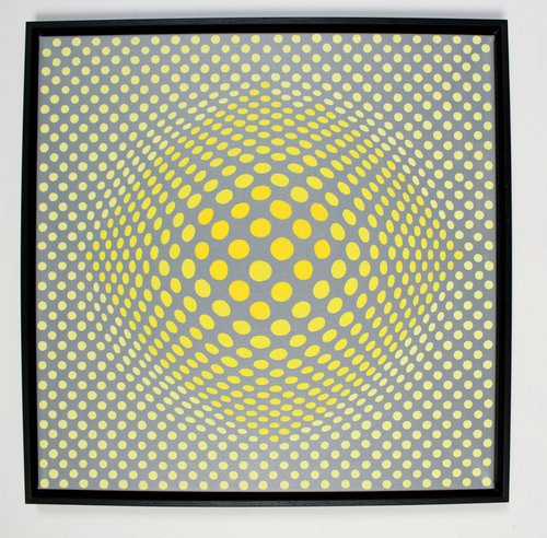 'exactly 529 dots with yellow' by Lena László