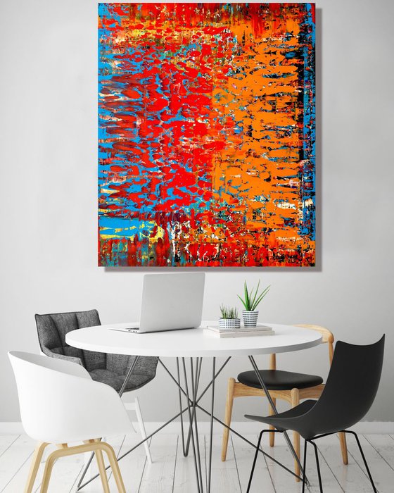 A Million Dreams  - XL LARGE,  ABSTRACT ART – EXPRESSIONS OF ENERGY AND LIGHT. READY TO HANG!