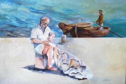 Old man and the sea by Darya Tsaptsyna
