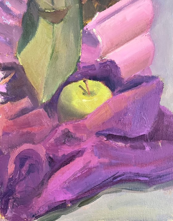 Arrangement in Green and Purple