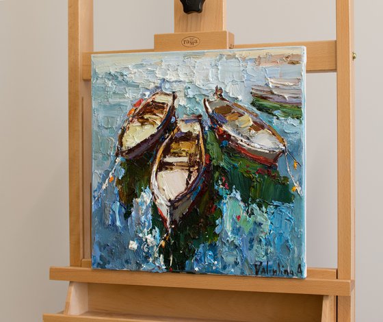 Boats - Original oil painting