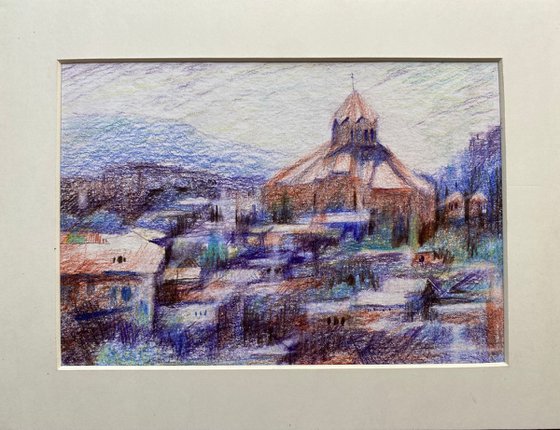 St Gregory Cathedral - pencil drawing