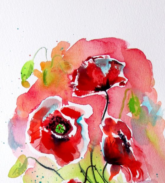 Playful poppies VII