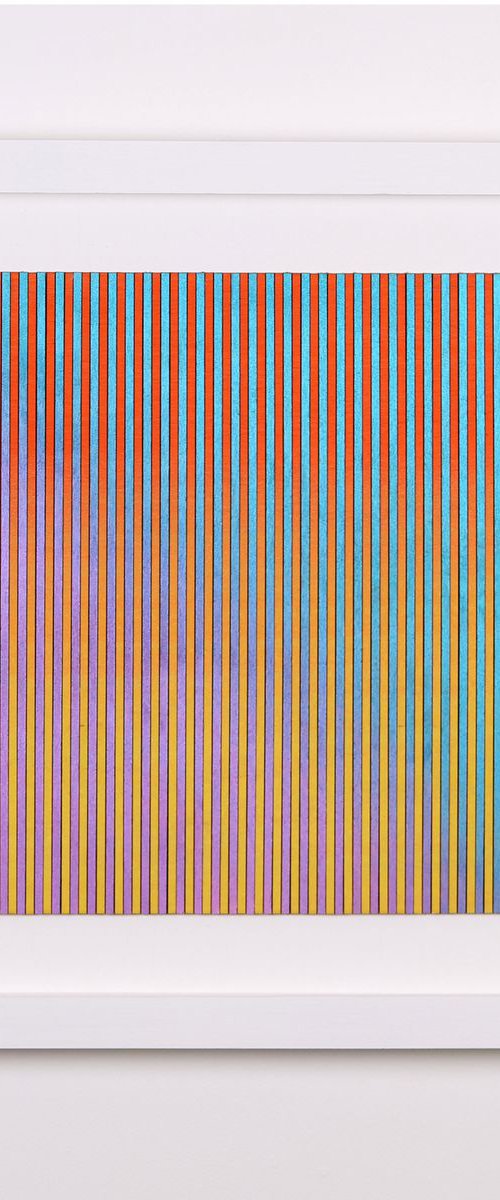 Purple, Violet, Yellow Optical Gradient by Amelia Coward