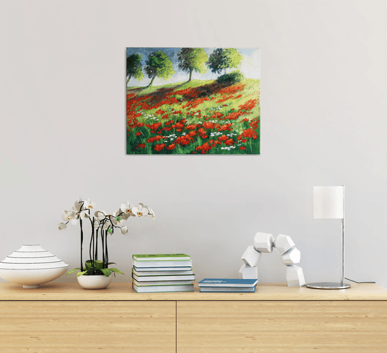 A Smile of Poppies in the Sun