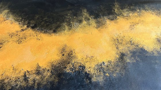 Black and Gold Abstract Citylights