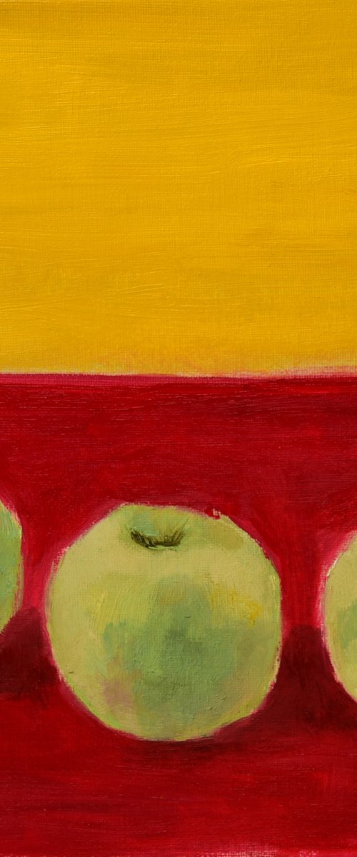 Three Granny Smith apples by Elena Zapassky