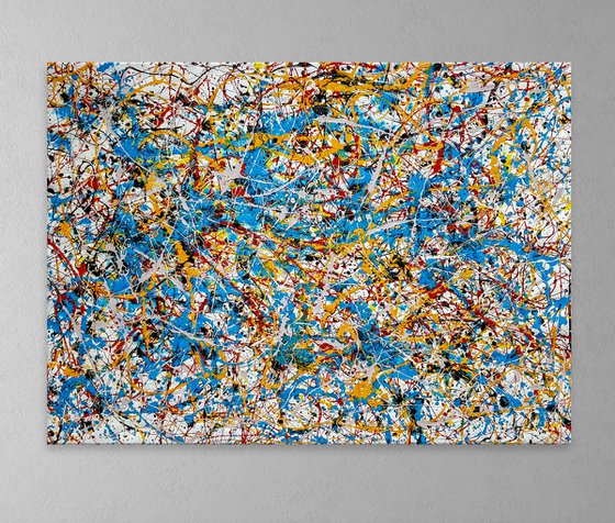 - Tematia - Style of JACKSON POLLOCK. Abstract Expressionism Painting.