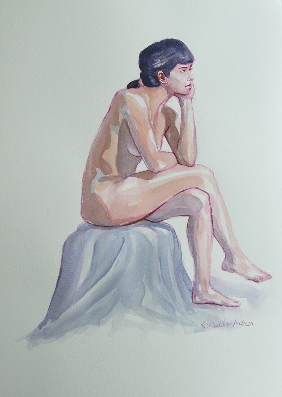 Seated female nude