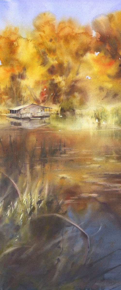 "Golden treasure of Hydropark" by Merite Watercolour
