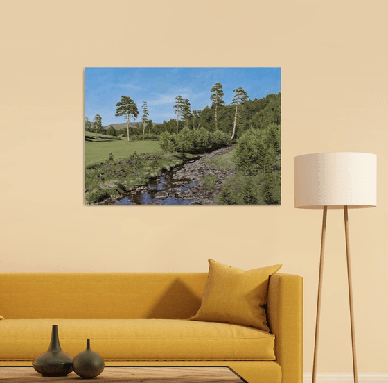 Verdant Meadow With Creek