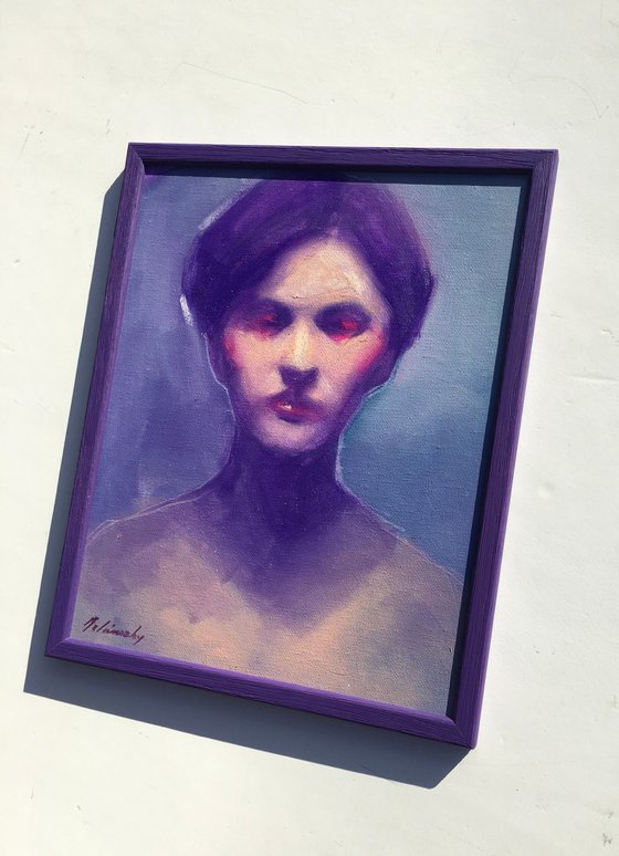 Portrait in violet
