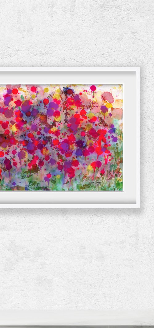 Magical Meadow 1 - Flower Painting  by Kathy Morton Stanion by Kathy Morton Stanion