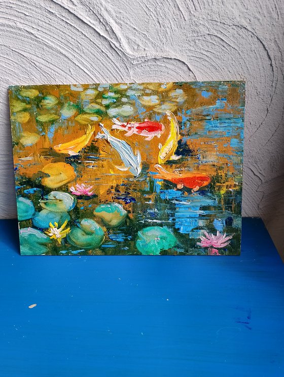 Colorful Fish in the Pond