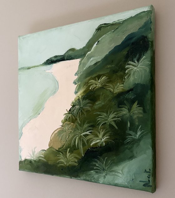 Wild beach shoreline
