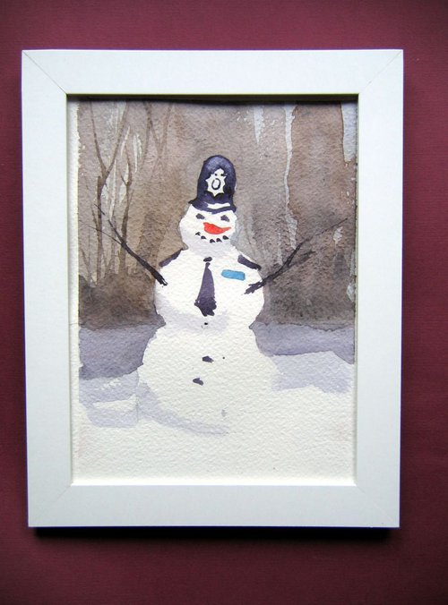 Snowman Bobby by Goran Žigolić Watercolors