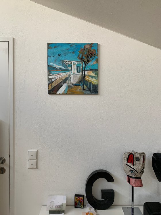 French Riviera. Seaside Kiosk