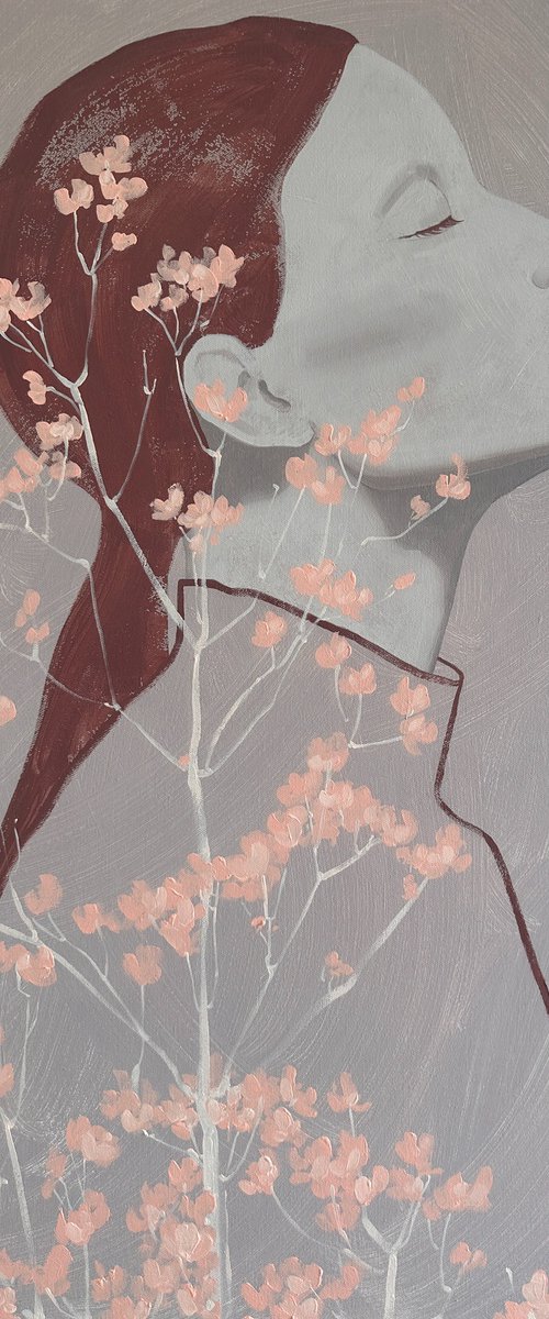Coral Blossom Silence by Snezhana Zhukova