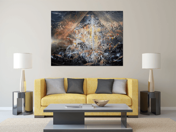 Very large scale beautil mindscape XXL size gigantic painting by Kloska