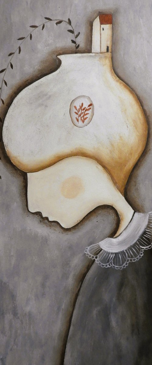 Girl with a plants vase by Silvia Beneforti