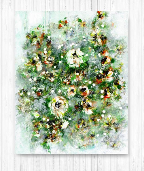 Cottage Chic Blooms 3 - Floral Painting by Kathy Morton Stanion by Kathy Morton Stanion