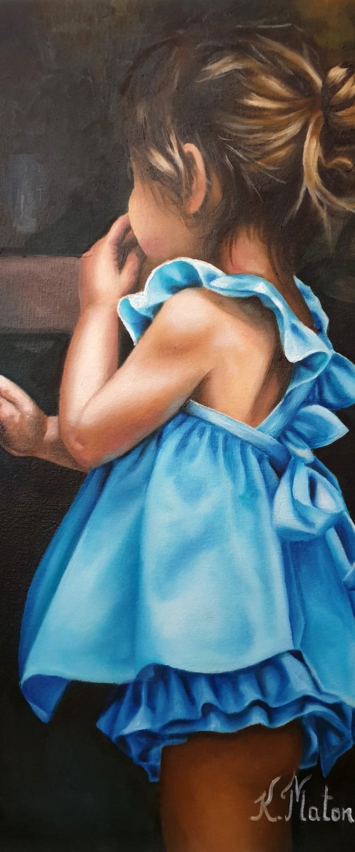 Blue dress by Karolina Matonienė