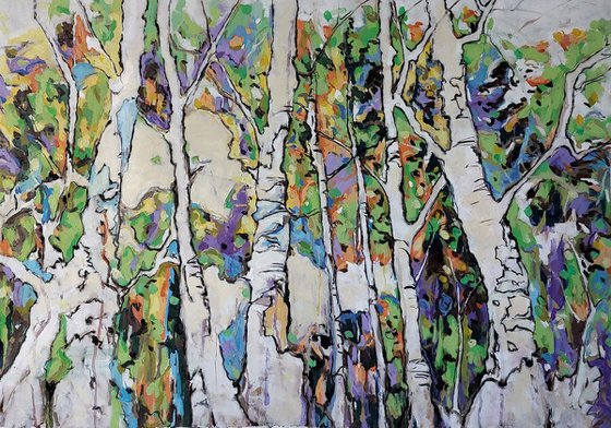 Bosco con microplastiche - Forest with microplastics
