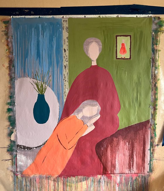 Mother Daughter Original Painting