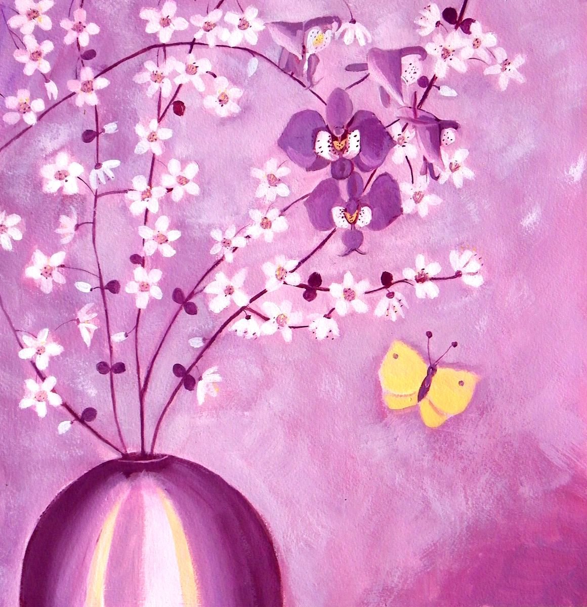 Blossom and Orchids by Mary Stubberfield