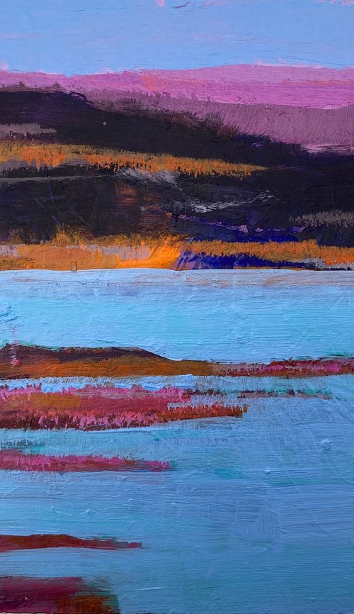 Loch  Series  Pink Hills by Chrissie Havers