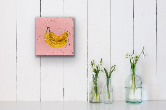 Bananas on pink