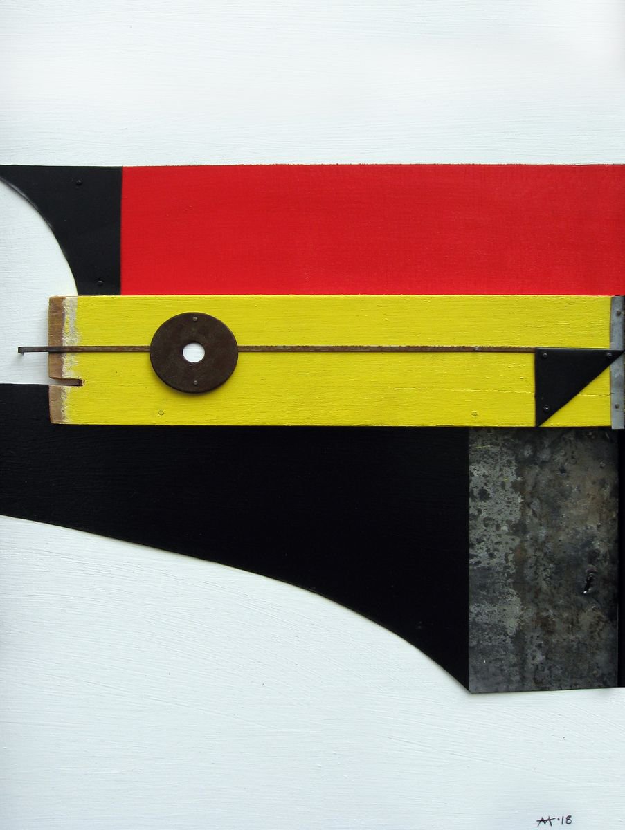 Geometric Abstract Painting By Mark Mazurczyk, 12 X 17", Mos. 3, Original Artwork