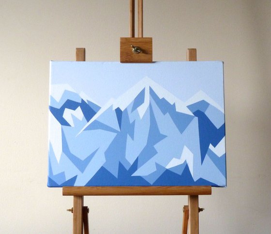 Mountain painting Mountains of Banff, Alberta, Canada