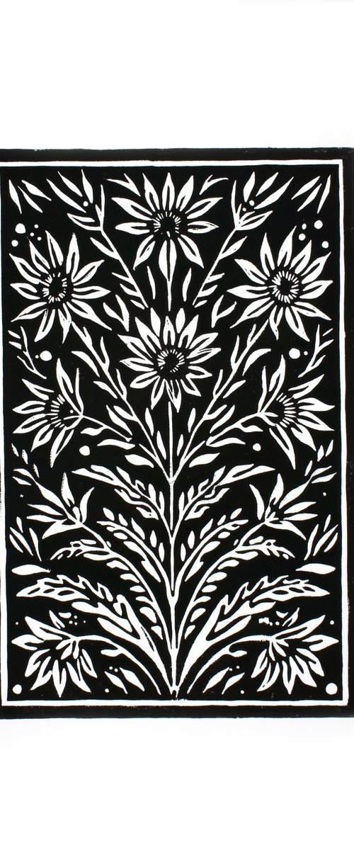 Floral ornament black by Kosta Morr