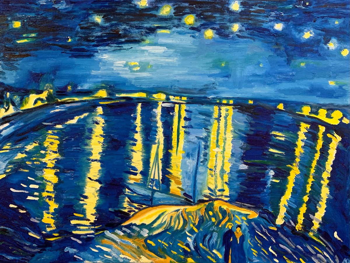 Starry Night over the Rhone by Kat X