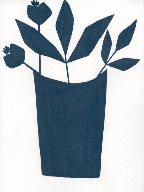 BLUE SHADE PLANTS III by Marisa Añón