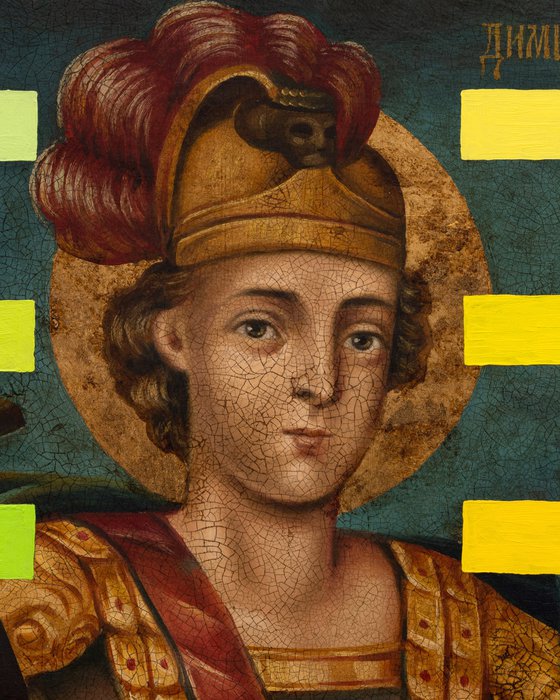 Saint Demetrius with Color Bars