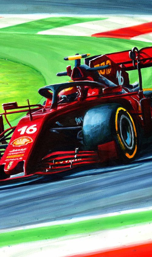 Charles Leclerc - 2020 Tuscan Grand Prix - Ferrari’s 1000th Race by Alex Stutchbury