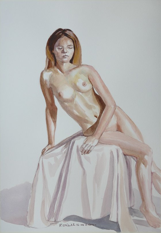 Seated female nude