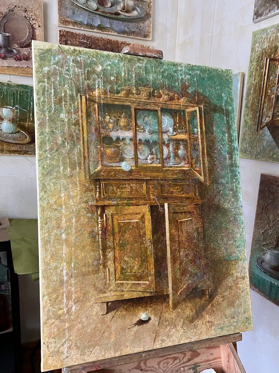 Wooden rustic cabinet