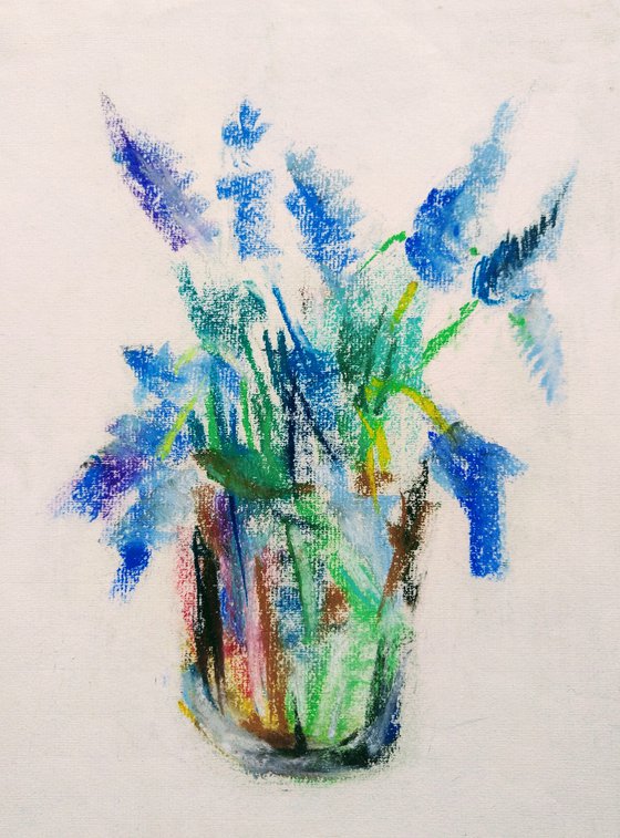 Spring mood. Original pastel drawing.