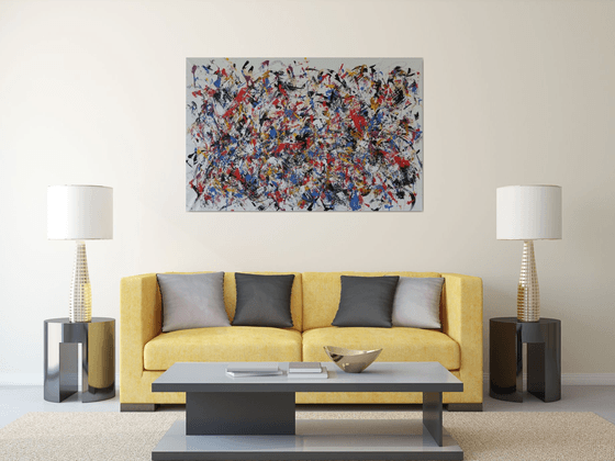 Abstract Modern ACRYLIC PAINTING on CANVAS by M.Y.