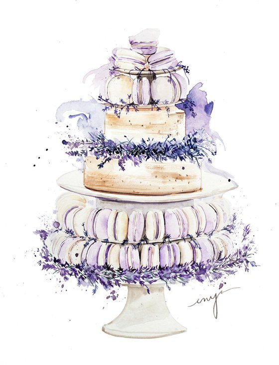 Lavender  Wedding cake