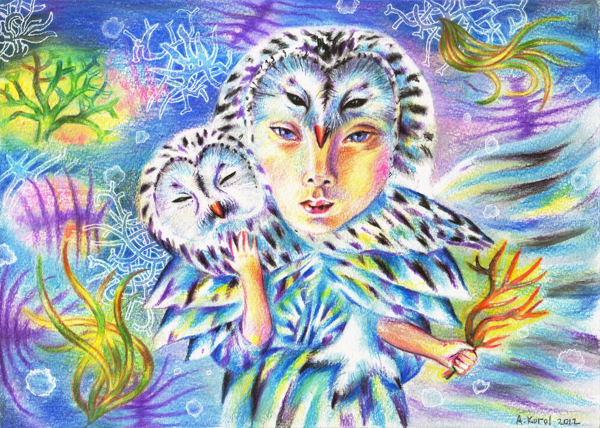 Illustrative Portrait Pencil Drawing By Oleksandr Korol, 12 X 8", North, Original Artwork