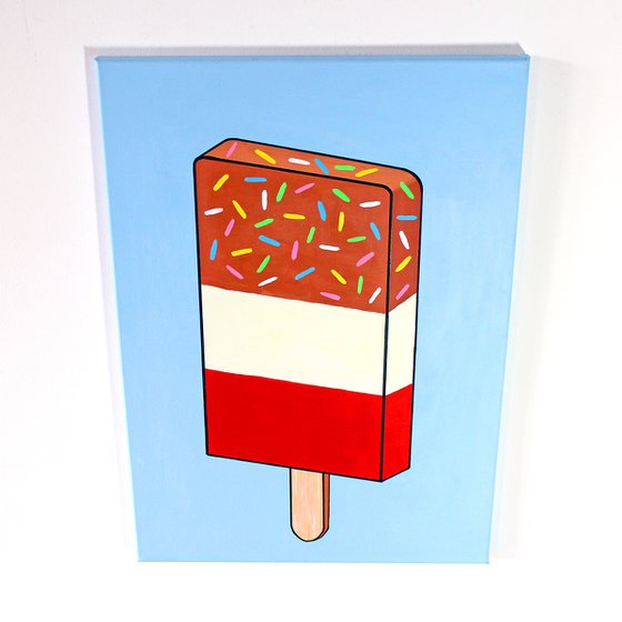 Fab Ice Lolly Pop Art Painting On A2 Canvas